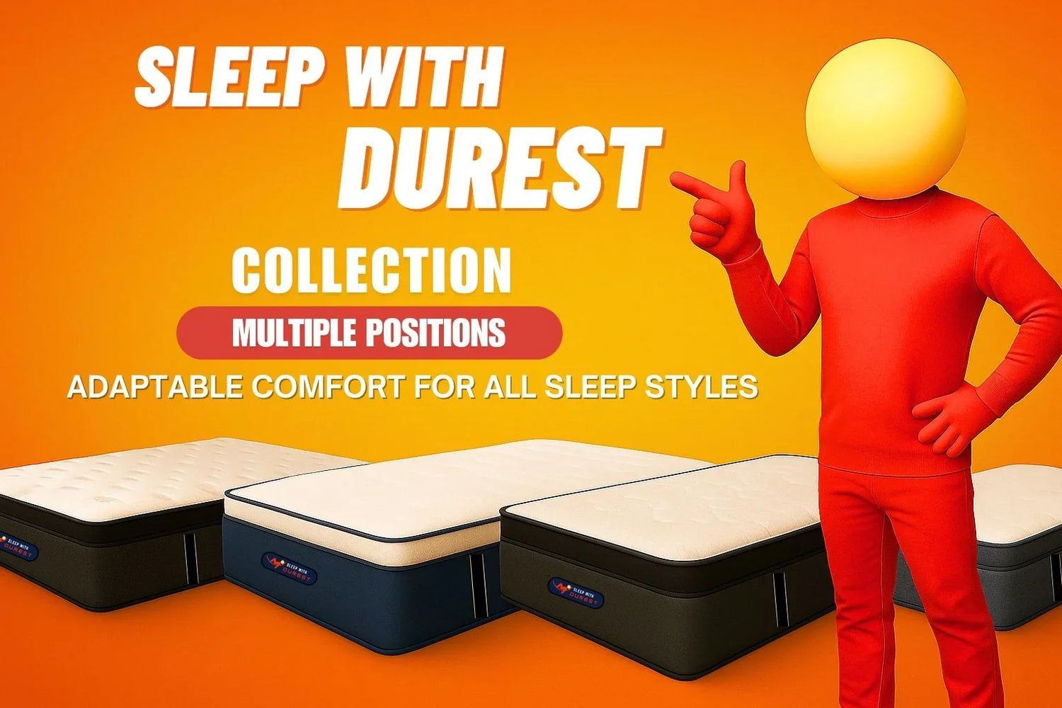 Adaptive mattress collection for all sleeping positions – sleep with Durest flexibility for combo sleepers