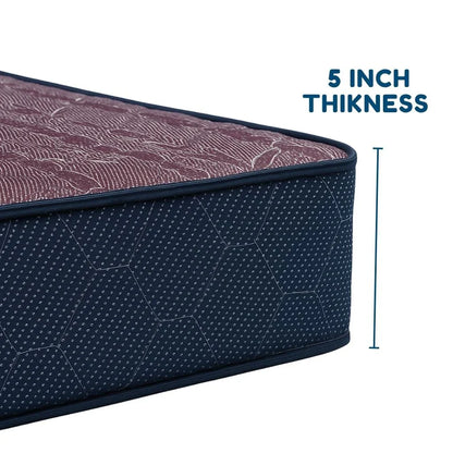 Corner view of sleep with Durest Dual Comfort mattress – reinforced dual-layer edge build
